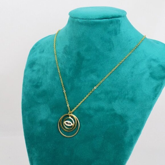new in box! dainty delicate evil eye charm gold layering necklace protection - Picture 5 of 5